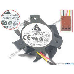 Delta Electronics ASB0412VHA Cooling Fan -C106, DC12V 0.16A, Bare Delta Electronics ASB0412VHA Cooling Fan -C106, DC12V 0.16A, Bare