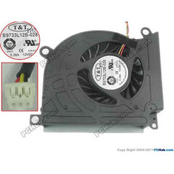 T&T B9733L12B-028 Cooling Fan 3-wire, DC12V 0.36A, Bare fan T&T B9733L12B-028 Cooling Fan 3-wire, DC12V 0.36A, Bare fan