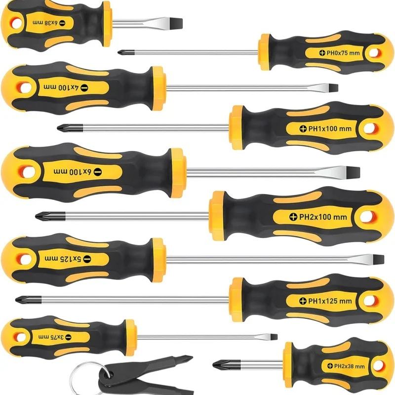 12pcs Screwdriver Combination Precision Tool — 12pc yellow screwdriver