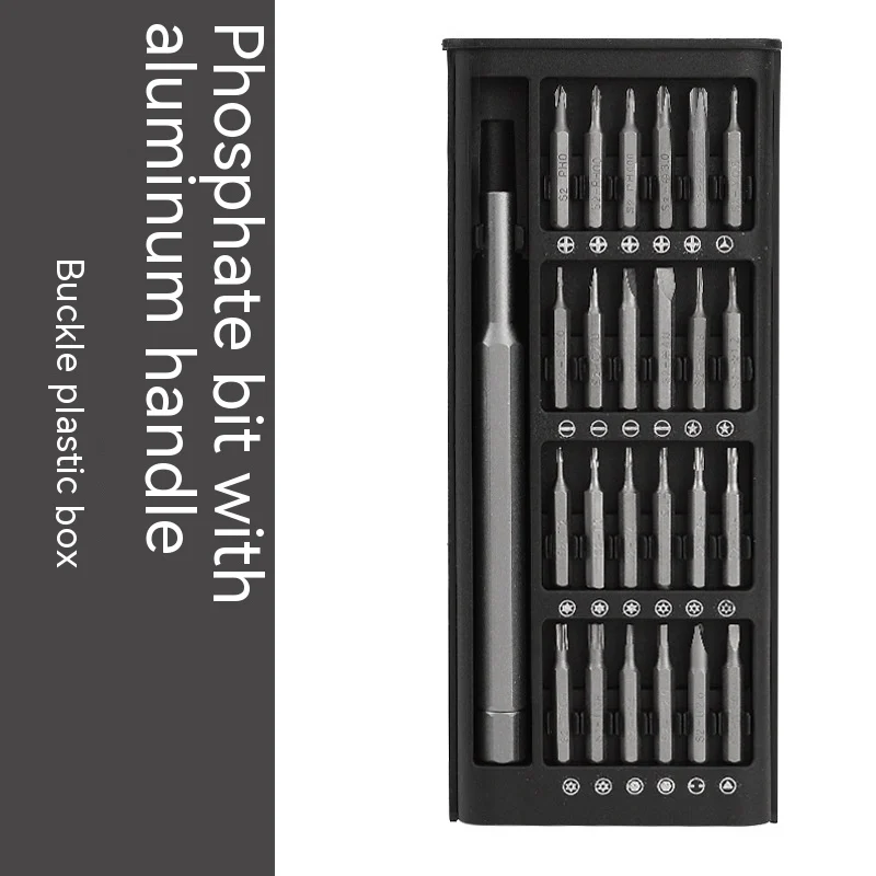 24 In 1 Precision Magnetic Screwdriver Repair — Aluminum Phosphating Bit 4mm-4mm-125mm