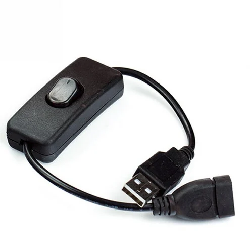 USB extension cable with switch, 28 cm — USB