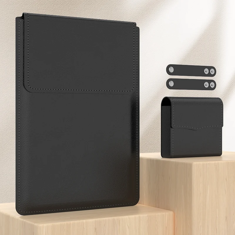 Laptop sleeve with folding stand — 12-inch option — Black B-12inches