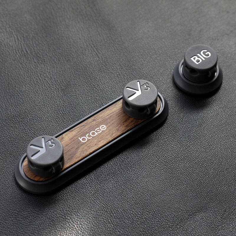 Magnetic desktop cable holder — black walnut — Black walnut