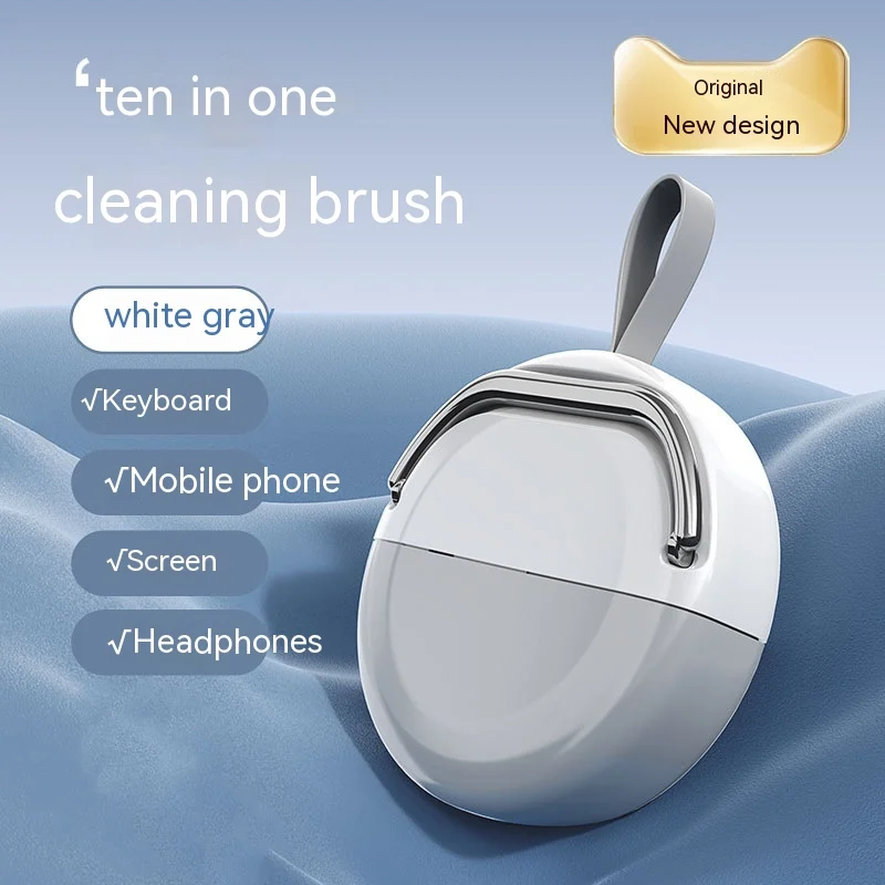 Compact device cleaning kit — no liquid — White Gray Without Liquid