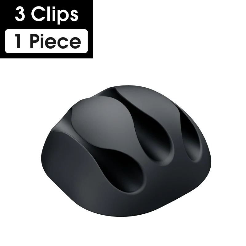 Simple Silicone Data Cable Fixed Cable Organizer Storage — 3round 1pcs