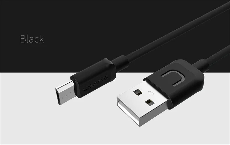 Micro-USB cable, 1 m — Black-Micro